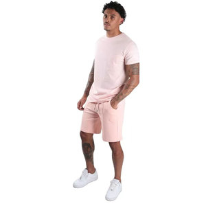 High Quality Side Stripe Custom Men Body Fitted Fashionable Custom Your Own logo T-Shirt and Short <b>Set</b> Men's Cotton <b>Twin</b> <b>Set</b> - Product Image 2