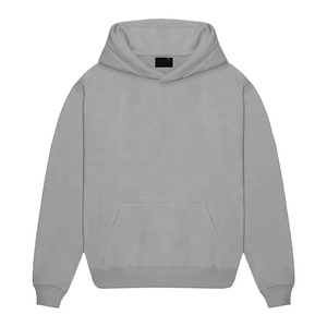 High Quality 100% Cotton Eco-Friendly Oversize Loose Fit <b>Thick</b> <b>Fleece</b> 300g Drop Shoulder Solid Custom Men Hoodie - Product Image 6