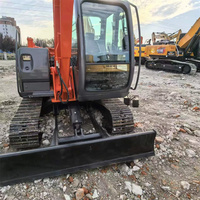 Excavatrice sur chenilles d'occasion avec peinture d'origine, 6 tonnes, mini-excavatrice Hitachi ZX60 d'occasion à vendre
