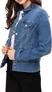 Chaqueta Vaquera Más Vendida, Fabricante de Chaquetas Vaqueras, Ropa de Invierno para Mujer, Chaquetas Vaqueras para Mujer Talla Grande, Venta al por Mayor, OEM - Product Image 3
