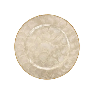 จานรองแก้วมุกทรงกลมทำมือสุดหรู ประดับเปลือกหอยลายโมเสก สำหรับตกแต่งโต๊ะอาหารในโรงแรม - Product Image 1