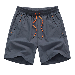 Shorts Bermuda Homme Bleu Marine Séchage Rapide Respirant Taille Élastique Logo Avant avec Poches Tenue Décontractée Sportive Taille Mi-Haute Coton - Product Image 3