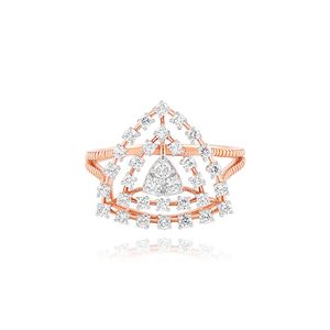 Yellow Gold Round Halo Split Shank Lab Grown <b>Diamond</b> <b>Ring</b> - Product Image 2