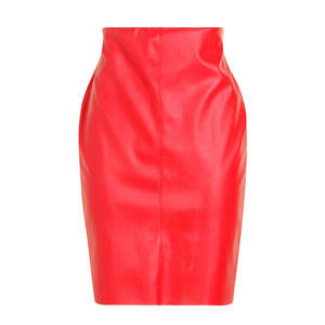 Customized Made <b>Top</b> Quality Leather Skirt for <b>Women</b> Winter Washed Leather <b>Sequin</b> Fabric Leather Skirt - Product Image 3