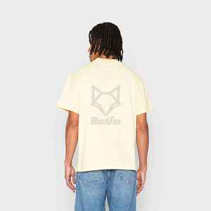 เสื้อยืดคอกลมแขนสั้นทรงปกติสำหรับผู้ชาย BlackFox พิมพ์ลายโลโก้ฟอยล์ สไตล์ลำลอง ผ้าคอตตอนเจอร์ซีย์ - Product Image 4