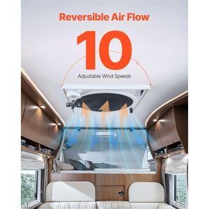 Ventilatore da Tetto per Camper da 14 Pollici, Potente, a 10 Velocità, Reversibile, con Telecomando, Motore DC Integrato, Accessorio Esterno 12V - Product Image 3