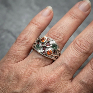 Handmade Solid Vintage 925 Sterling <b>Silver</b> <b>Men's</b> Signet <b>Ring</b> With Multi Cubic Zirconia Gift <b>For</b> Him Everyday Wear Fine Jewelry - Product Image 4
