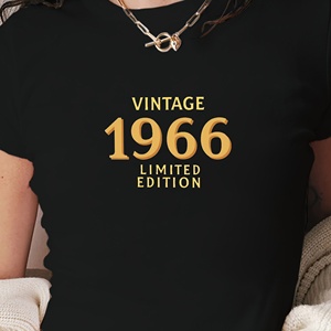 VINTAGE 1966 EDICIÓN LIMITADA Camiseta corta de moda para mujer - Product Image 2