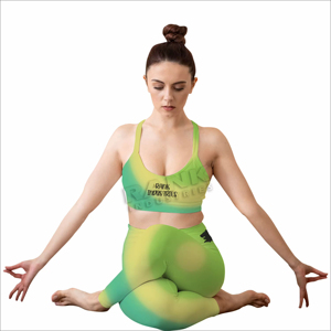 Women Yoga Sets Breathable Stretch Matching Outfit For <b>Gym</b> Seamless Activewear Women Yoga Sets - Product Image 2