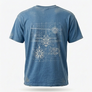 เสื้อยืดลายวินเทจจากโรงงานโดยตรง พร้อมส่ง รับผลิตเสื้อผ้าแบรนด์ส่วนตัว เสื้อผ้าสตรีทแวร์ทรงโอเวอร์ไซส์ ผ้าคอตตอนเจอร์ซีย์ ล้างสีแบบแอซิดวอช - Product Image 2