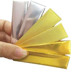 EcoRev Food Grade Golden Aluminum Foil 8011 Alloy <b>Chocolate</b> Candy Wrap Sheet Luxury Embossed Foil - Product Image 2