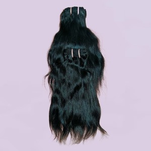 ผมต่อ Genius Weft แท้ 100% สีดำธรรมชาติ คุณภาพสูงจากวัดอินเดีย สวยงามแบบหยิกฟูและตรง - Product Image 6