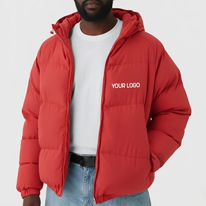 Custom Logo Men's Winter Bomber <b>Jacket</b> Stand Collar Hooded Design Soft <b>Padded</b> Canvas <b>Waterproof</b> Breathable Outdoor Casual Wear - Product Image 5