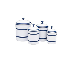 Juego de Recipientes de Cocina de Metal con Recubrimiento en Polvo Blanco, Diseño Exclusivo para la Conservación de la Frescura - Product Image 3