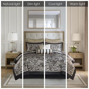 12-Piece Cotton <b>Comforter</b> <b>Set</b> with Bed Sheets Premium Quality Versatile Style - Product Image 6