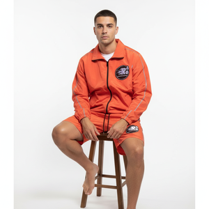 Ensemble de survêtement court pour homme en nylon avec passepoil contrastant, coupe-vent, deux pièces, streetwear, vêtements de sport, léger, résistant à l'eau - Product Image 5