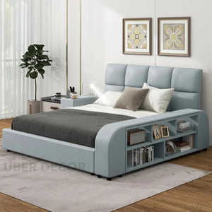 Slumber Edge Modern Contemporary Curved <b>Platform</b> <b>Bed</b> <b>with</b> <b>Storage</b> Essential for Modern Bedroom by Uber Decor 1000g - Product Image 4