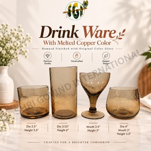 Ensemble de verres à cocktail Highball réutilisables en verre violet finition Hammad, fabriqués à la main, 4 pièces - Product Image 4