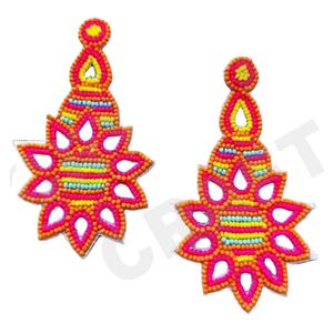 Fiestas florales Fiesta Pendientes colgantes de moda especial Nueva llegada Cuentas hechas a mano transfronterizas Lentejuelas dulces Creativo de moda - Product Image 1