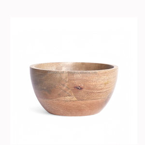 Tazón para Aperitivos o Ensaladas de Madera de Mango Natural Tallado a Mano, Vajilla para Cocina, Hogar y Hoteles, Tazones para Servir Comida y Bocadillos - Product Image 2