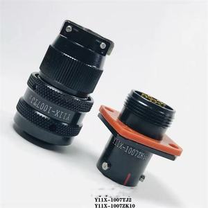 Y11X-0804ZK10 4Pin Rubber Sealed Circular Aviation Receptacle Female Contacts Bayonet Connector With K10 <b>Cable</b> Clamp - Product Image 5