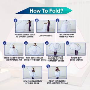 Foldable canopy <b>Bed</b> Mosquito Net (Queen & King Size) <b>Folded</b> Self-Supporting All-Season - Product Image 5