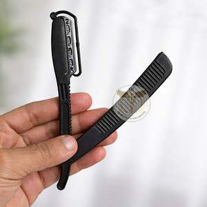 Maquinilla de Afeitar Desechable de Plástico con Cuchillas de Acero Inoxidable para Uso en Salones de Belleza, de un Solo Uso, para Depilación y Diseño de Cejas - Product Image 1