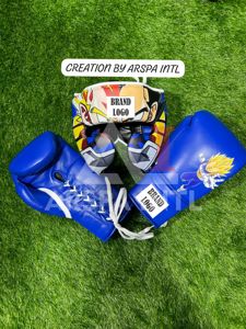 Conjunto de Boxeo Profesional de Fábrica, Nuevo, Color Azul Rey, con Estampado de Goku, Estilo Ganador, para Kickboxing y Sparring - Product Image 3