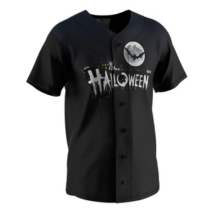 Maillot de baseball en gros, grande quantité, fermeture boutonnée, empiècements contrastants, haute qualité, vêtements d'équipe OEM, polyester, séchage rapide - Product Image 2