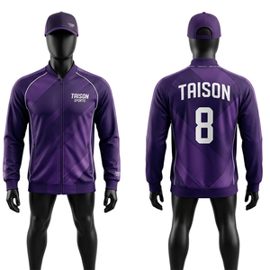 Veste d'entraînement de football pour hommes, tissu interlock en polyester premium 220 GSM, design à panneaux magenta et noir, logo personnalisé par sublimation - Product Image 4