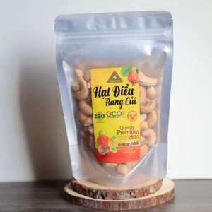 250g Nueces de Anacardo Tostadas con Cáscara, Transparentes, con Cierre, Certificadas ISO, Sabor a Mantequilla Salada, Dong Phu Vietnam, Orgánicas Premium W180 - Product Image 3