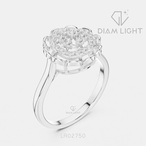 Bague de mariage en or blanc 14 carats certifiée IGI avec diamant de laboratoire de 0,19 carat taille ronde, bijou raffiné, cadeau idéal pour fiançailles, mariage ou anniversaire - Product Image 2