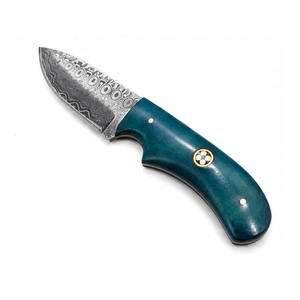 Couteau à Découper Burraq en Acier Damas Fait Main de 9 Pouces, Qualité Industrielle/DIY, Manche en Bois avec Étui en Cuir, Cadeau d'Extérieur ODM - Product Image 5