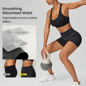 Shorts de yoga taille haute pour femmes, style athlétique, personnalisables, toucher doux, respirants, séchage rapide, pour l'impression de logo - Product Image 4