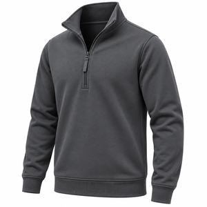 Sudadera de Forro Polar con Cuello Alto y Media Cremallera para Hombre, con Logotipo Personalizado, Cálida para Invierno, Ropa Deportiva Personalizada para Hombre - Product Image 5
