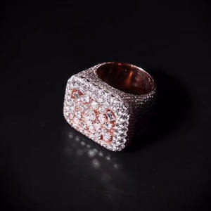 Mixed Cut Moissanite Diamond Iced Out Engagement <b>Ring</b> Custom <b>Statement</b> Pinky <b>Ring</b> 925 Sterling <b>Silver</b> Hip Hop Style Jewelry - Product Image 4