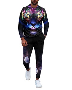 Conjuntos de chándal de invierno transpirable OEM para hombre, chándal liso con chaquetas con capucha y rayas en contraste con logotipo - Product Image 1