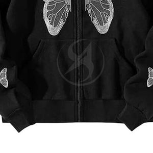 Sweat-shirts en molleton pour homme en coton et polyester mélangés, avec strass, respirants, coupe-vent, haute qualité, service OEM - Product Image 4