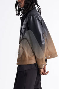 Chaqueta de Cuero de Alta Calidad para Hombre, con Cuello Alto, Logotipo Frontal, Impermeable y Transpirable, Estilo Urbano y Motociclista - Product Image 2