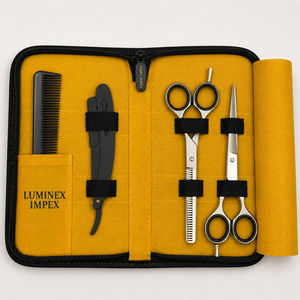 Navaja de Afeitar Recta Vintage Luminex Impex con Mango de Concha de Abulón y Acero al Carbono, Lista para Usar en Barberías y Salones - Product Image 1