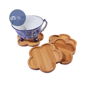 Posavasos de Madera Ecológico y Sostenible de Alta Calidad, Personalizable, Protección para Bebidas en Restaurantes y Hoteles, Color Azul - Product Image 1