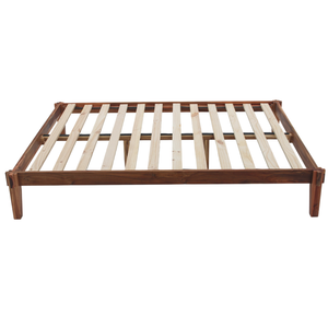 Cadre de lit plateforme moderne en bois massif d'acacia Furaka, design minimaliste, construction confortable et durable - Product Image 3