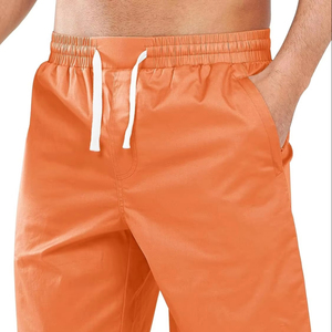 Shorts en coton de haute qualité pour hommes, confortables, légers, pour l'été, avec taille élastique, décontractés, pour la détente, la gym, l'entraînement, la course à pied - Product Image 1