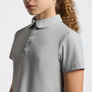 High Quality 4way Stretch Kids Horse Riding Equestrian Shirt Top <b>Base</b> <b>Layer</b> Competition Shirt Polo in Soft Feel Technical Fabric - Product Image 1