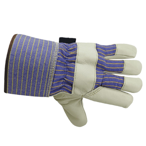 Guantes de trabajo de cuero a precio económico, guantes de trabajo de cuero con doble palma, guantes de trabajo de cuero sintético, guantes de trabajo resistentes, guantes de trabajo generales - Product Image 2