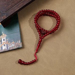 Chapelet de prière en résine, perles d'ambre, Misbaha, chapelet pour musulmans, cadeau de l'Aïd, accessoire de fabrication de bijoux islamiques, vente en gros de Tasbih - Product Image 3