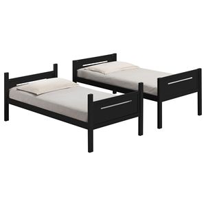 Letto a Castello Nero con Scala Integrata per Bambini - Product Image 5