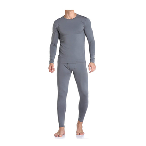 Ensemble de sous-vêtements thermiques d'hiver pour hommes, grande taille, épais, respirant, manches longues, antibactérien, en spandex et polyester, couche de base - Product Image 6