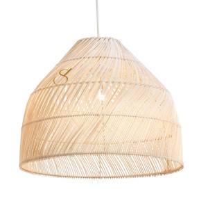 Wholesale Beige Rattan Lampshade Vintage <b>Wicker</b> Basket Pendant <b>Light</b> Fixture Nordic Style Hanging <b>Ceiling</b> Lamp Shade for Cafe - Product Image 2