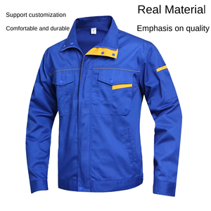 Vêtements de travail personnalisés avec logo, vêtements de sécurité haute visibilité, combinaisons réfléchissantes en polyester pour hommes, combinaison de travail pour mécaniciens - Product Image 4